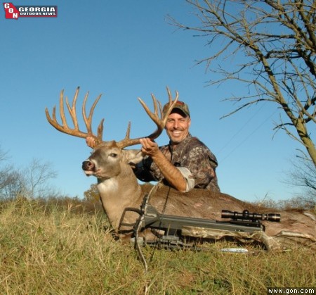Bob Coombs shot this big whitetail with a crossbow.